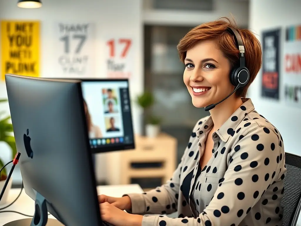 A support team member assisting a client with their WhatsApp automation setup via video call.